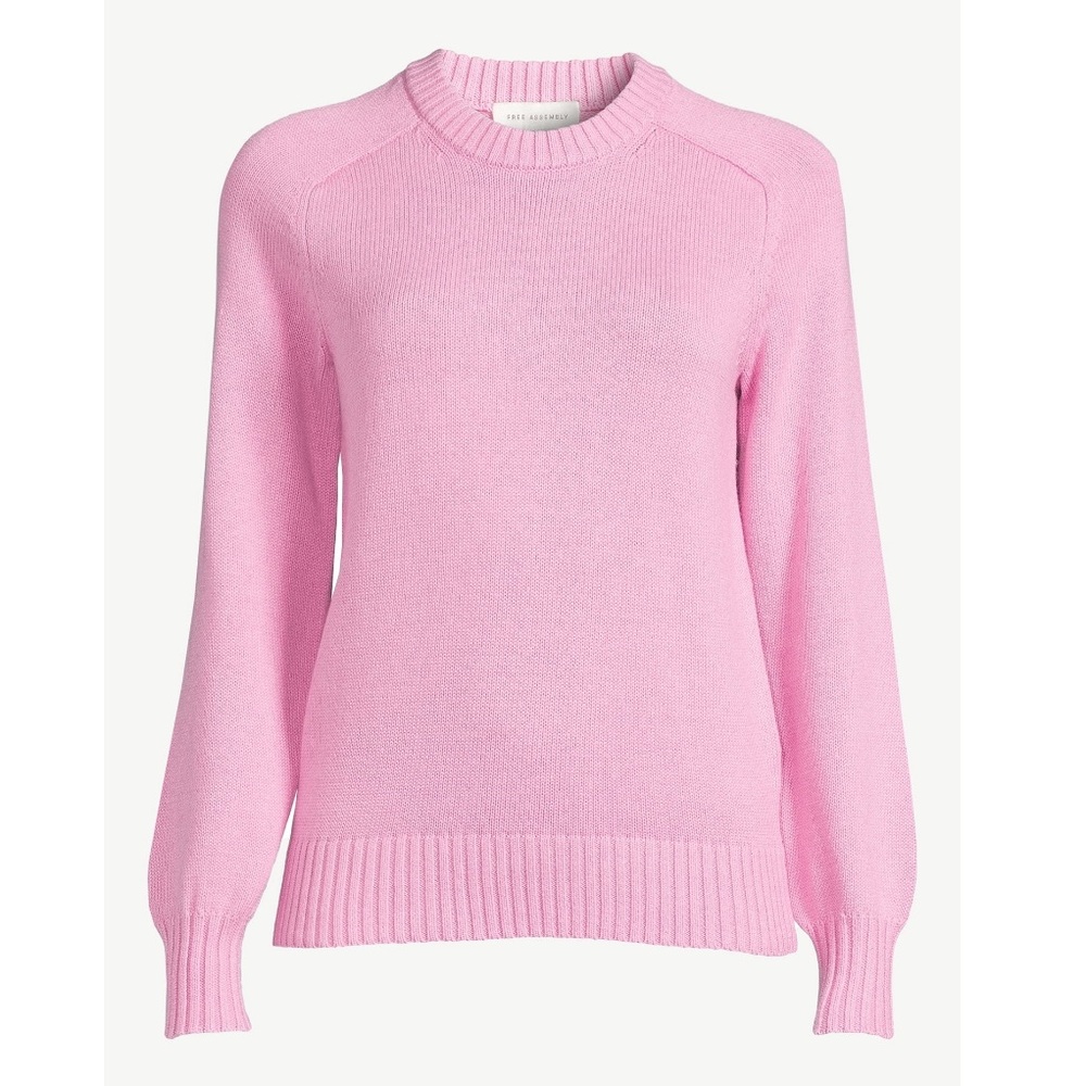 Womens Fuchsia Crewneck Sweater